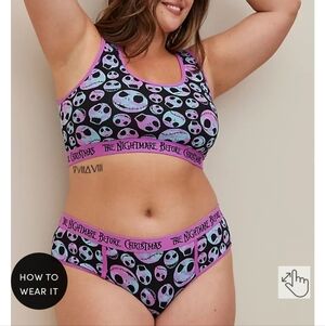 🆕️💙💜SET - NIGHTMARE BEFORE CHRISTMAS BRALETTE & PANTY SET - COTTON💜💙